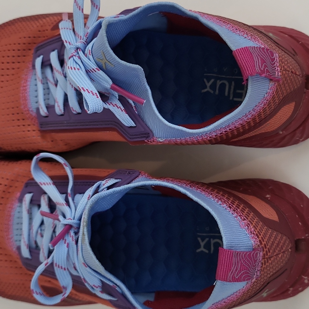 Women's Flux Special Edition Trail Running Shoe - Coral with Light Blue Accent - Picture 9 of 14